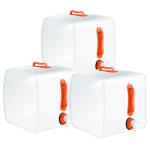 3-Pack Foldable Water Containers with Spigot