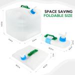 Collapsible 5.3 Gallon Water Containers - 2 Pack