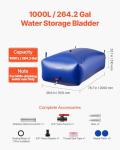 VEVOR 264.2 Gallon Portable Water Storage Tank