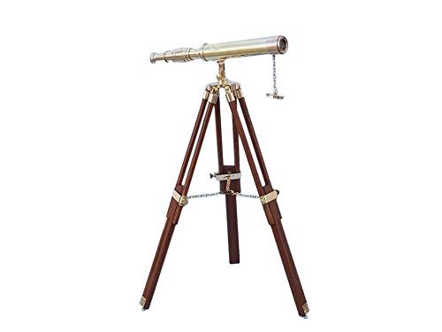 Brass Telescope with Motorized Tripod Mount