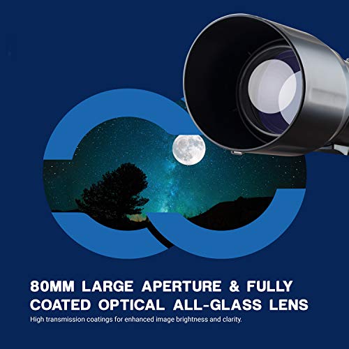 80mm Motorized Telescope Mount for Astronomy Beginners