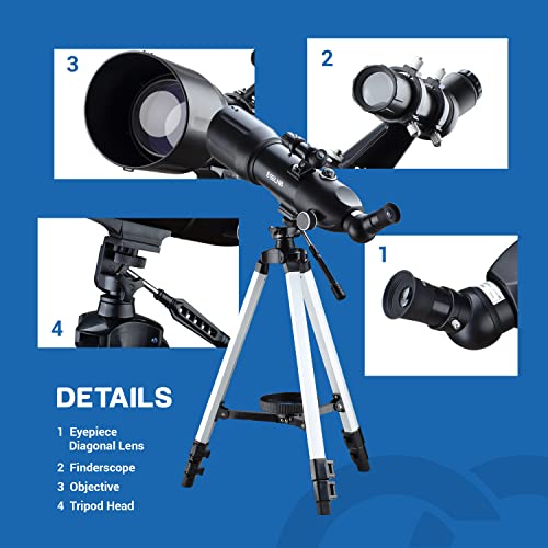 80mm Motorized Telescope Mount for Astronomy Beginners