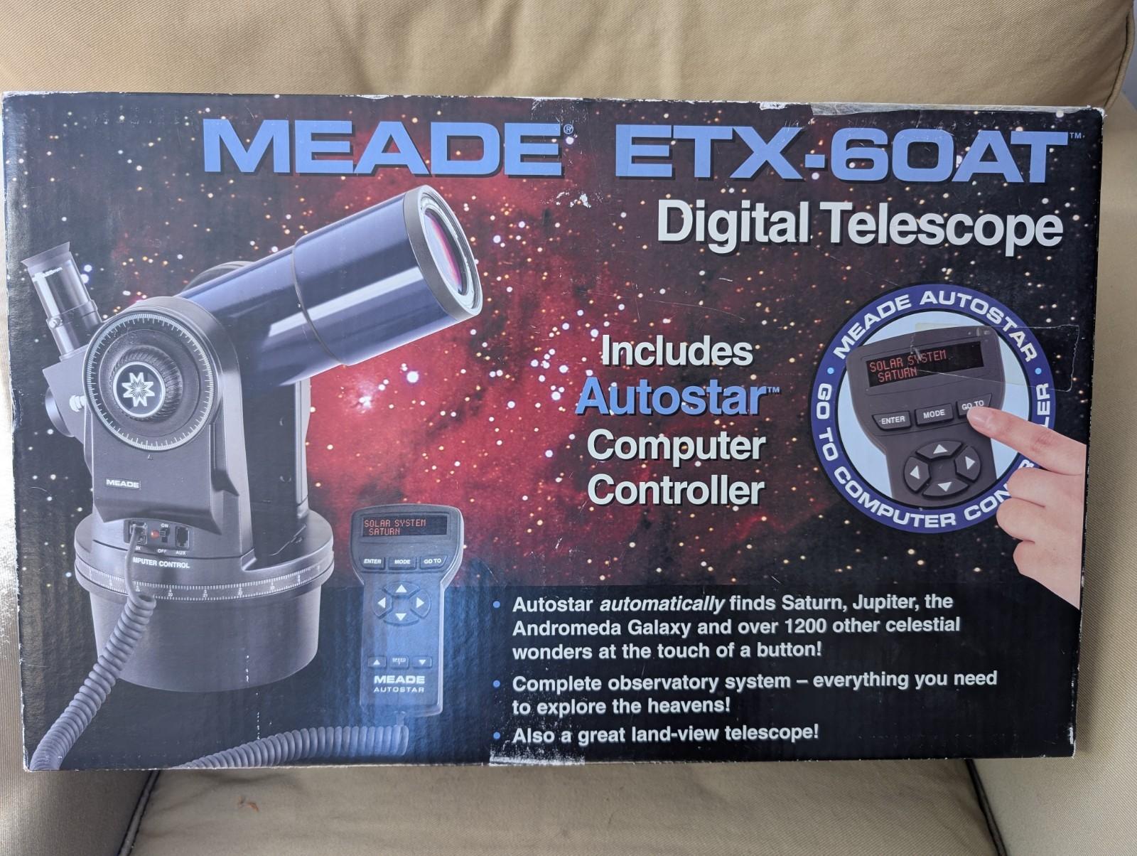 Meade ETX-60AT Telescope with Autostar GoTo Controller