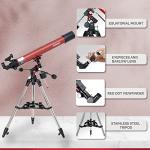 AmScope 80mm Refractor Telescope with Equatorial Mount