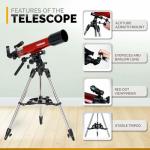 AmScope 102mm Refractor Telescope with Alt-AZ Mount