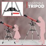AmScope 80mm Refractor Telescope with Equatorial Mount