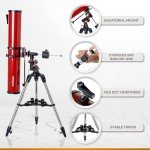 AmScope 114mm Reflector EQ Telescope Mount