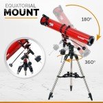 AmScope 114mm Reflector EQ Telescope Mount