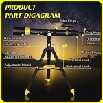 Digital Eyepiece 90mm Astronomy Telescope Mount