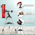 AmScope 130mm Reflector Telescope with Equatorial Mount