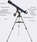 90mm Equatorial Telescope Mount for Stargazing