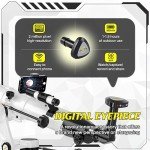 Telescope with Digital Eyepiece - Astronomy Refracting Telescope 90mm Aperture 900mm Vertisteel Altazimuth Mount, Compact and Powerful for Beginners,Professionals and Kids, Perfect for Observing White
