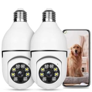 HD Wireless Light Bulb Security Camera with Motion Detection