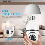 HD Wireless Light Bulb Security Camera with Motion Detection