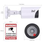 2-Pack Dummy Security Cameras, Red LED, Indoor/Outdoor