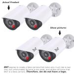 2-Pack Dummy Security Cameras, Red LED, Indoor/Outdoor