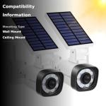 Solar Powered Metal Dummy Spy Camera with Motion-Activated Floodlights