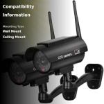 BNT Solar Fake Security Camera with Red Flashing Light (2 Pack)