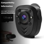 128GB HD Bodycam with Night Vision for Security