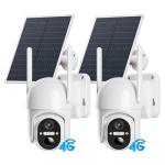 ELYSOO 4G Solar Security Cameras, 2-Pack, 360° View