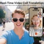 Smart Bluetooth Glasses with Translation and UV Protection