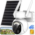 2K 4G LTE Solar Security Camera with Night Vision