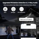 2K 4G LTE Solar Security Camera with Night Vision