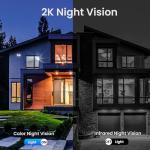 2K 4G LTE Solar Security Camera with Night Vision