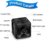 1080P Mini Hidden Spy Camera with Audio & Night Vision