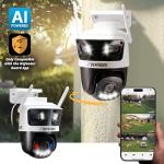 AI-Powered 3K Tri-Lens Outdoor Security Camera
