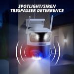 AI-Powered 3K Tri-Lens Outdoor Security Camera