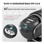 4G LTE Solar Security Camera with 360° View