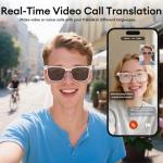 Smart Bluetooth Glasses with Translation and UV Protection