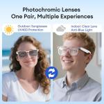 Smart Bluetooth Glasses with Translation and UV Protection