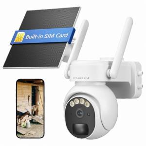 HOSAFE 4G LTE Outdoor Security Camera with Solar Panel