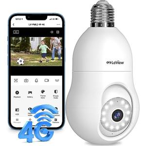 LaView 4G LTE Security Camera Light Bulb