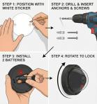 Realistic Dummy Security Cameras - Set of 2