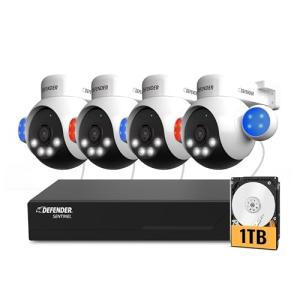 4K AI Security Camera System with Night Vision