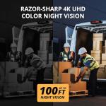 4K AI Security Camera System with Night Vision