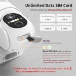 ELYSOO 4G Solar Security Cameras, 2-Pack, 360° View