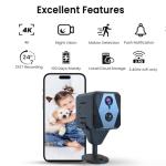 4K Mini Spy Camera with AI Motion Detection