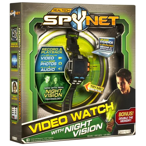 Night Vision Spy Watch with Double Memory Storage