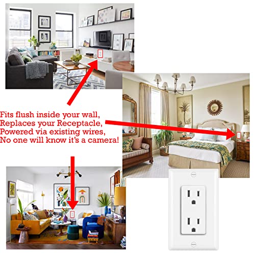4K Ultra HD WiFi Outlet Receptacle Spy Camera