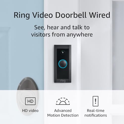 Ring Video Doorbell Wired | Two-Way Talk, Motion Detection
