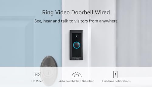 Ring Video Doorbell Wired | Two-Way Talk, Motion Detection