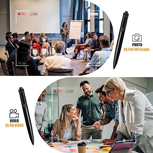 4K Spy Pen Camera - 64GB, Full HD Video