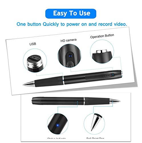 Spy Camera Pen Kit - 2023 Hidden Mini Body Video