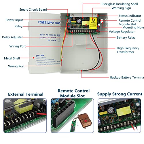 12VDC Power Supply Box for Spy Gear Access Control