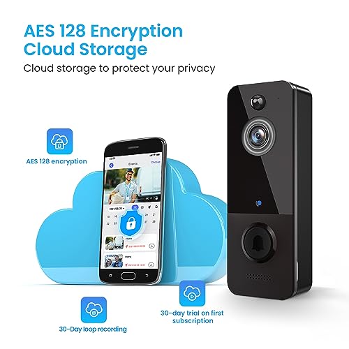 Wireless Doorbell Camera with AI Detection & HD Live View