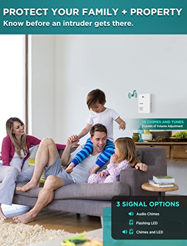 1000ft Wireless Driveway Alarm with 2 Motion Detectors
